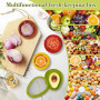 WRENYZK Lot de 4 économiseurs de fruits et légumes, réutilisables, conteneurs de stockage de fruits, récipients alimentaires ant