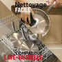 MENASTYL - Batterie de cuisine 7 pièces inox 18/10 Triply tous feux dont induction fabriquée en France sans PFAS - Compatible la
