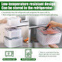 Ruiqas 4 PCS Boîte de Fruits Réfrigérés avec Couvercle | Frigo Boite de Conservation Alimentaire de Réfrigérateur avec Egouttoir