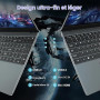 PC Portable 15,6 Pouces 16Go RAM 512Go SSD Celeron N5095, Ordinateur Portable FHD 1920x1080, WiFi Bluetooth, Lecteur d’Empreinte