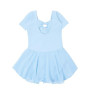 Bezioner Ballet Robe Filles Danse Justaucorps V-Cou Costume Fille Jupe Tutu Manche Courte