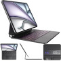 CSZZACME Clavier AZERTY Épuré pour iPad Air 13 Pouces M4/M3/M2 & Pro 12,9" | pour iPad Pro 12,9" 6e/5e/4e/3e Gen avec Trackpad M