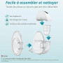 YGiTK Tire-Lait Électrique Mains Libres, Lot de 2, Forte Aspiration, 4 Modes & 12 Niveaux, Silencieux et Portable, Bride 27 mm a