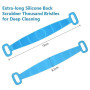 URAQT Brosse de Bain, 73cm Longueur Brosse Arrière en Silicone | pour Le Dos Double Face de la Douche à Bulles à Une Touche pour