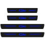 4 Pièces Protection Seuil de Porte de Voiture pour Renault Clio 2 3 4 5 Sport RS Line, Autocollant de Fibre de Carbone Protege P