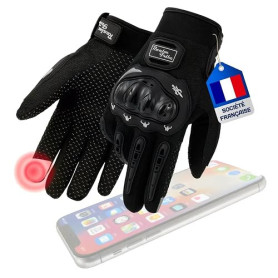 nedit Gant Moto Homologué Homme/Femme (Taille M) - Gants Moto A Écran Tactile pour Téléphone - Equipement de Protection Scooter/