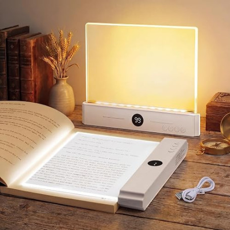 Lampe de Lecture, Lampe Lecture, Liseuse Lampe de Lecture avec 3 Couleurs | 2026 Nouveaux Lumiere Livre, Lampe de lecture LED Re