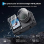 SYMIK étui de Transport pour DJI Osmo Action 6, Petit Sac de Transport, Capuchon d'objectif en Silicone, Film de Protection d'éc