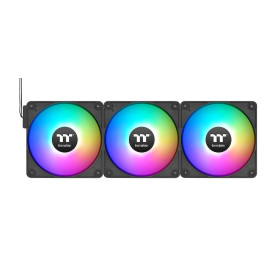 Thermaltake CT120 EX Reverse ARGB Sync |120mm |Pack de 3 |Connexion en série magnétique MagForce 2.0 |PWM 500-2000 tr/min |9 LED
