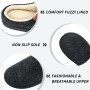 SROTRAS Chaussons Homme Hiver Pantoufles Homme Chaud Antidérapant Confortable Slippers en Feutre