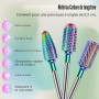 Lot de 13 Embout Ponceuse Ongles, 3/32" professionnels forets à ongles en carbure tungstène diamant céramique avec brosse, pour