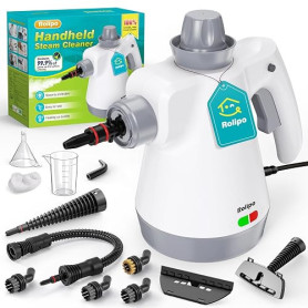 Nettoyeur Vapeur Portatif 1050W, Nettoyage Haute Température – 100% Sans Chimie Désinfection, Appareil Multifonction pour Cuisin