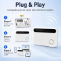 Routeur 4G/5G WiFi 6 Portable avec Slot Carte SIM, Pocket WiFi Portable | MiFi 4G/5G LTE CAT6 300Mbps, Batterie 2100mAh(12h Auto