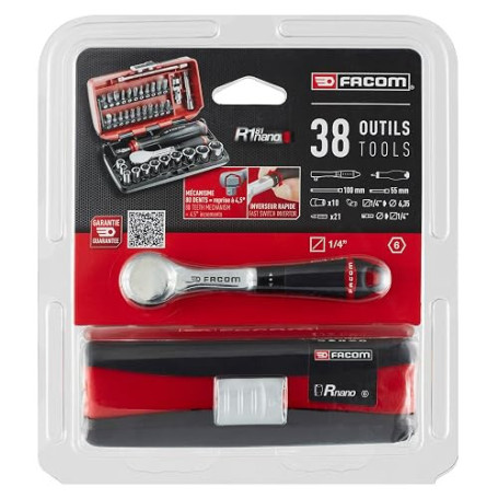 Facom JUEGO VASOS 1/4 6P 5.5-14MM R.181 38PC
