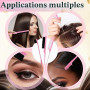 Soodyoow Bâton de Cire pour Cheveux 75g avec 3 Brosses, pour Lisser et Discipliner les Cheveux Rebelles et les Frisottis, Finiti