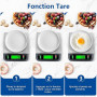 YBVXYV balance cuisine 40kg/1g Acier Inoxydable Avec 6 Unités Tare Fonction | Balance De Cuisine Professionnelle, Avec Pcs Fonct