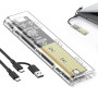 Boîtier NVMe SSD M2 USB 3.1 Gen 2 10 Gbps, boîtier Disque Dur Externe | Adaptateur M-Key B+M-Key 2230/2242/2260/2280, USB-C/USB-