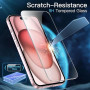 JETech Verre Trempé pour iPhone 15, Lot de 2 | 9H Protection D'écran, Transparent HD, Protection Anti-Rayures, Outil d'Installat
