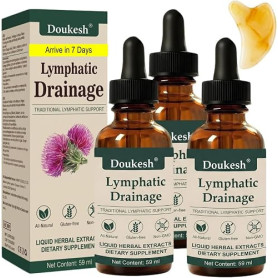 3 Pièce Drainant Lymphatique Goutte 59ML Drainage Lymphatique Corps Complet Mélanges à Base de Plantes Naturelles pour Femmes et