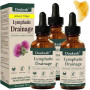 3 Pièce Drainant Lymphatique Goutte 59ML Drainage Lymphatique Corps Complet Mélanges à Base de Plantes Naturelles pour Femmes et