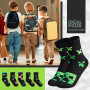 Minecraft Chaussette Enfant Garçon Mi-mollet, Paquet Multiple Chaussettes Fantaisie, Gaming Merchandise, Cadeau Gamer (Paquet de