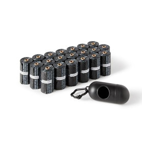 Amazon Basics à déjections canines avec distributeur et clip pour laisse, Sans parfum, lot de 300 sacs, 20 lot de 15