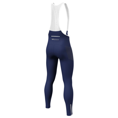 Lo.gas Pantalon de cyclisme long pour homme - Rembourré - Avec bretelles - Pantalon de cyclisme d'hiver - Élasticité - Coupe-ven