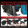 ONEVAN Meuleuse d'angle électrique de 4 pouces avec moteur sans balais et deux batteries de 4 mAh, puissance 900 W, vitesse 12 0