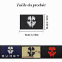 anneratteryer 4 pièces Patch Ecusson Ecusson scratch militaire Patch sac a dos Écusson tactique avec motif tête de mort pour Cas