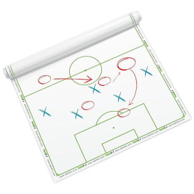 Taktifol Feuilles Tactiques Football – Rouleau de 25 Feuilles 60 × 80 cm – électrostatiques, effaçables, réutilisables