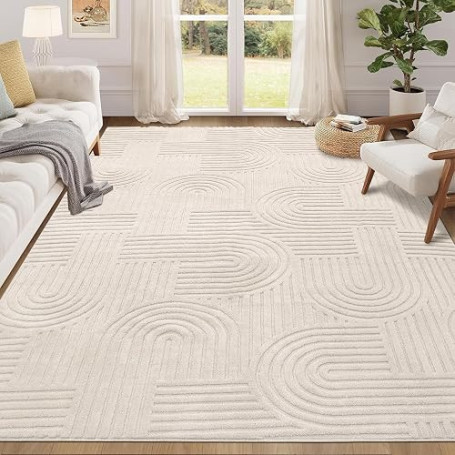 Enyhom Tapis Salon Effet 3D 140 x 200 cm, Extra Epais Tapis Chambre Antidérapant Lavable en Machine, Ne Perd Pas Ses Poils, Gran