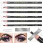 6Crayons Noirs Iimperméables à l'eau Pour Sourcils Kit De Fournitures Pour Tatouage Et Microblading Crayons à Sourcils Permanent