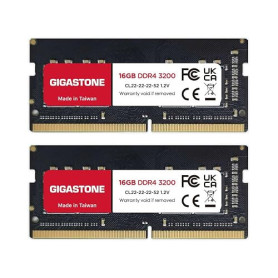 【DDR4 RAM Mise à Niveau pour Portable】 GIGASTONE 32Go Kit(2x16Go) DDR4 3200MHz(2933MHz Or 2666MHz) PC4-25600(PC4-23400, 21300) C