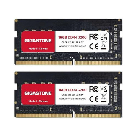 【DDR4 RAM Mise à Niveau pour Portable】 GIGASTONE 32Go Kit(2x16Go) DDR4 3200MHz(2933MHz Or 2666MHz) PC4-25600(PC4-23400, 21300) C