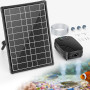 POPOSOAP 8W Aérateur solaire pour étang, pompe à oxygène solaire pour étang avec double alimentation solaire par batterie, aérat