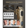 VGRPRO Kit Tondeuse Cheveux Hommes Professionnelle et Trimmer,Avec Étui EVA | Tondeuse Cheveux Sans Fil pour Coupe de Cheveux, K
