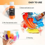 Nicpro 18 couleurs kit de peinture pour vitrail, 30 ml, peinture acrylique imperméable, peinture verre pour créations artistique