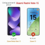 WFTE [Lot de 2 Verre Trempé pour Xiaomi Redmi Note 15 5G/4G, 3D Couverture Complète Film de Protection D'écran avec Haute Transp