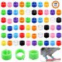 Huayue 200pcs Anneaux pour Pied d'Oiseau, Anneaux en Plastique Pigeon Bagues Anneaux De Pied pour Oiseaux 8 mm pour Identificati