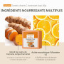 QUIYUM Savon Solide Curcuma & Vitamine C Lot de 5 | Coffret Soin | Éclat & Anti-taches | Nettoyant Anti-imperfections Peau Grass