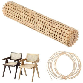Cannage,Cannage Rouleau Pour Meuble,Rouleau De Cannage,35cm*2m Matériau de vigne PE Imperméable Avec une presse à barre ronde de