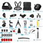 Kit d'Accessoires pour Caméra d'action, Bonvvie 50-en-1 Kit d'Accessoires pour Caméra de Aport pour Hero 13 12 11 10 9 8, Max/Fu