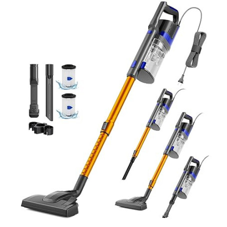 VACTechPro 60KPa/680W/7M Aspirateur,Aspirateur Balai avec Fil | Aspirateur Balai avec Dépoussiéreur 800ML, Aspirateurs Balais et