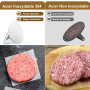 GWHOLE Presse à Burger Rond, Acier Inoxydable Antiadhésive pour Barbecue | Smash Burger Rond, Conception ronde, Poignée monobloc