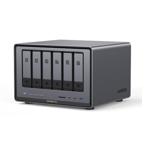 UGREEN NASync DXP6800 Pro, NAS 6 Baies, Intel Core i5-1235U, 10 GbE | CPU Intel i5 1235u 10 cœurs, 8 Go DDR5, SSD 128 Go, 2 port