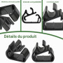 Lot de 6 Clips de Serrage pour Peugeot 3008 5008 Citroën C5 DS7 | Colliers de Fixation Robustes,Clips Essuie-Glace pour Fixation