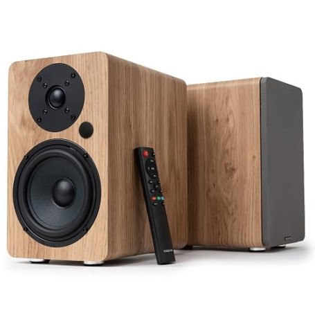 VULKKANO A5 Arc MKII Enceintes Amplifiées avec Haut-Parleur de Graves de 5,25 Pouces, Bluetooth 5.0, HDMI Arc, Sortie Optique, R