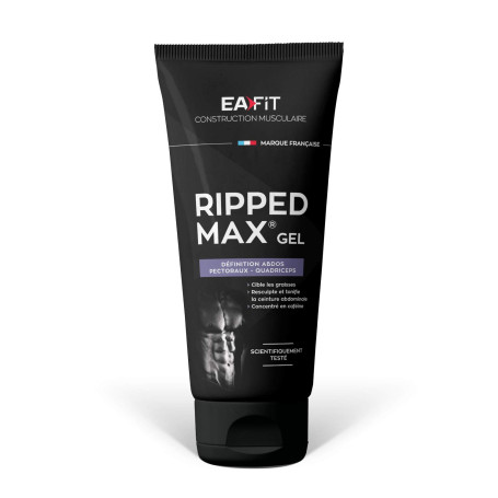 Ripped Max Gel - Eafit - Cafeine - The Vert - 200 ml | Scientifiquement Testé, Définition Abdos, Resculpte La Ceinture Abdominal