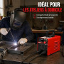 Risegun Poste à souder à électrodes MMA 200A, Poste à souder à l’arc 220V avec écran LED, Kit avec casque de soudage, marteau à