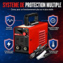Risegun Poste à souder à électrodes MMA 200A, Poste à souder à l’arc 220V avec écran LED, Kit avec casque de soudage, marteau à